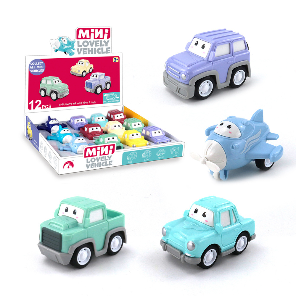 Hot Sale New Toys Kids Mini Car Toys 12PCS Pull Back Car Diecast Toy Vehicles for Children Gifts