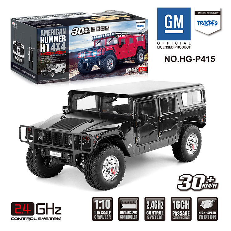 TRASPED HG-P415 1/10 2.4G 4WD Car Metal Chassis Off-road Vehicle Model American Civilian Hummer H1 rc truck remote control car