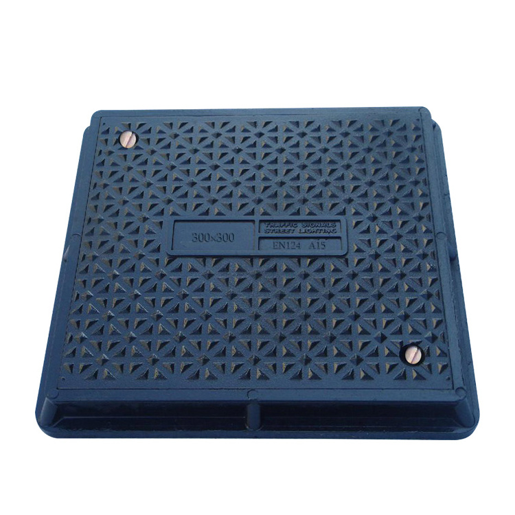 300x300 D400 Checker Plate Rectangular Airtight Key Manhole Cover