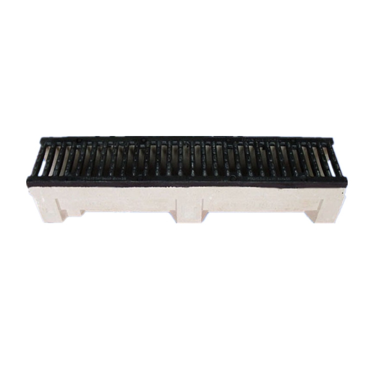 High Quality Grating drain cover Ditch U-Shaped Concrete Ductile Iron Material Polymer Drainage Channel