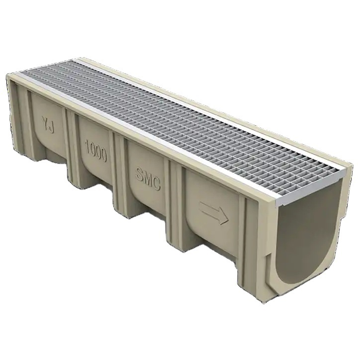 GREENTECH outdoor drainage gutter Resin concrete flexible channel drain