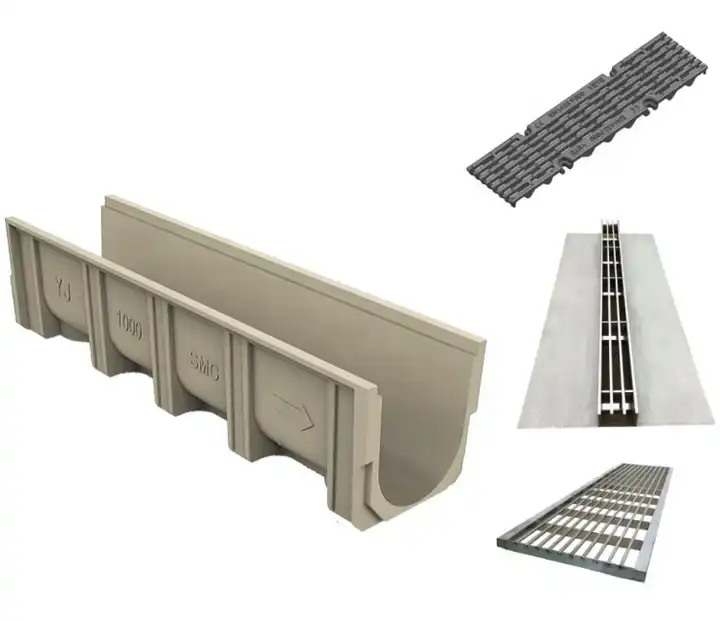 Custom high quality polymer concrete drainage gutters resin drain channel