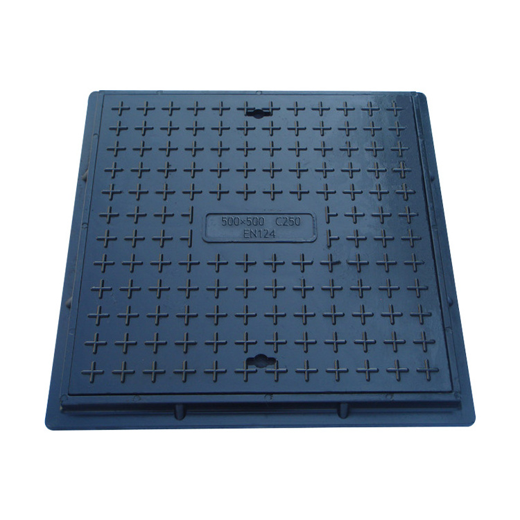 300x300 D400 Checker Plate Rectangular Airtight Key Manhole Cover