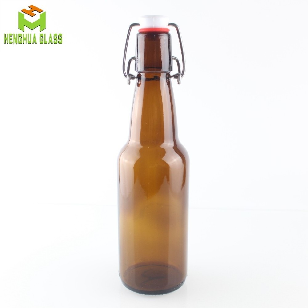 manufacturer 330ml 500ml 750ml 1000ml amber glass beer bottle 11oz 16oz 25oz 32oz brown beer glass bottle  with swing top