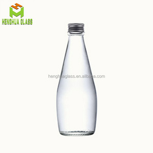 hot sale 290ml drink glass bottle round basil seed beverage  fruit juice bottle with 28mm ropp cap