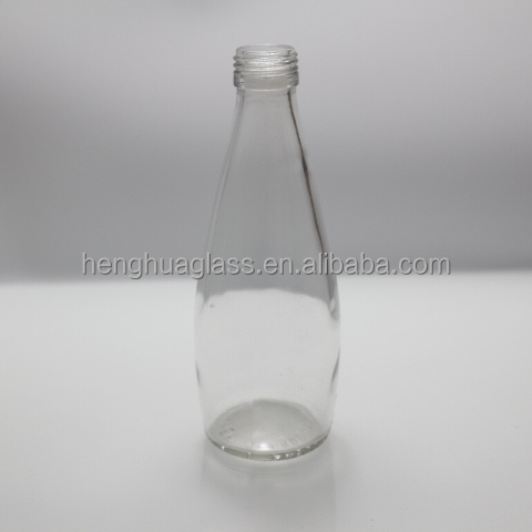 Empty 290ml Basil Seed Drink Glass Bottle  Flavor Drinks Lemonade Beverage Juice Bottle With Aluminum Screw Cap