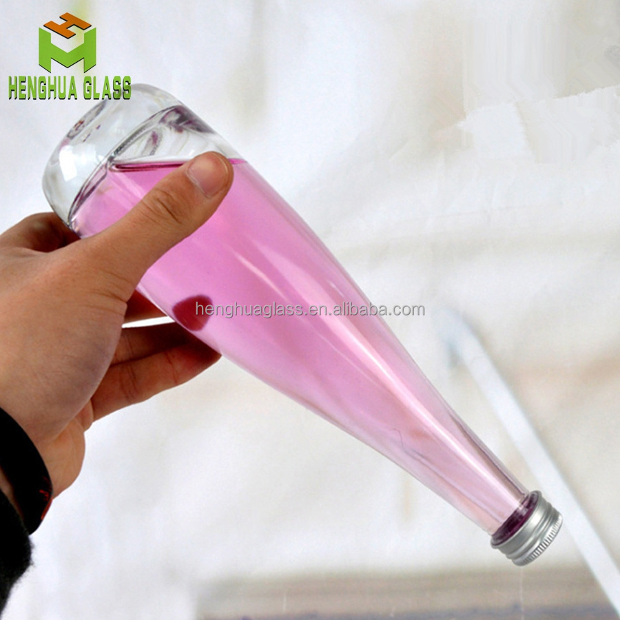 Empty 330ml 500ml flint glass soda water bottle 11oz 16oz sparkling mineral water drink glass bottle with aluminum cap