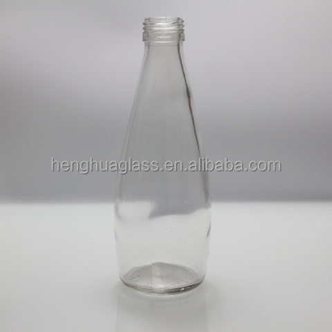 Empty 290ml Basil Seed Drink Glass Bottle  Flavor Drinks Lemonade Beverage Juice Bottle With Aluminum Screw Cap