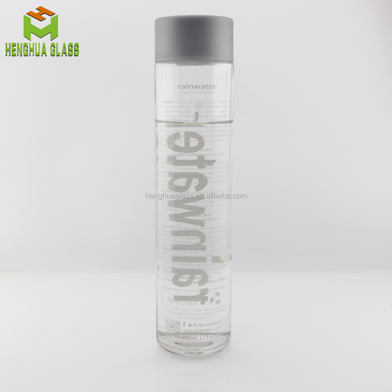 In Stock 750ml 25oz Voss  Water Glass Bottle with Cap 750 ml  Food Grade for Beverage Water Glass Bottle