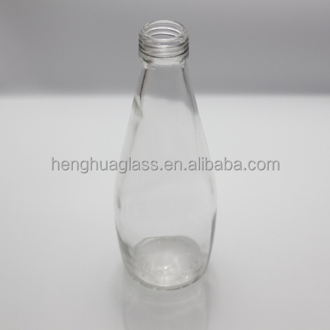 Empty 290ml Basil Seed Drink Glass Bottle  Flavor Drinks Lemonade Beverage Juice Bottle With Aluminum Screw Cap