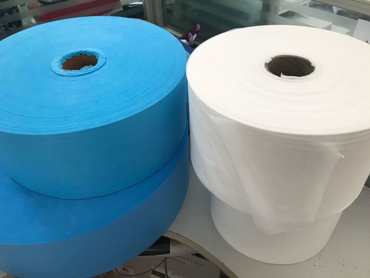 Lightweight SBPP fabric Disposable Nonwoven Caps nonwoven fabric Roll Blue Disposable Non Woven Bouffant Nurse Cap material