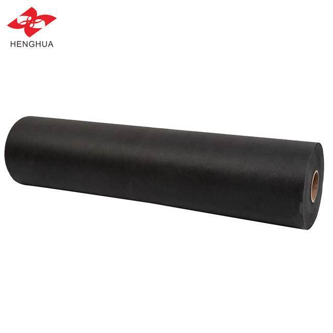 Henghua Recycled Nonwoven Fabric Textile Material 50gsm black pp nonwoven fabric 50gsm white spunbond nonwoven