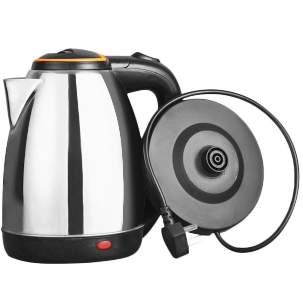 220V 1500W Black Vintage Stainless Steel Water Boiler Electric Kettle