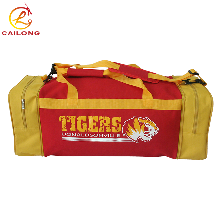 Lightweight outdoor sublimation gym duffle bag with shoe compartment