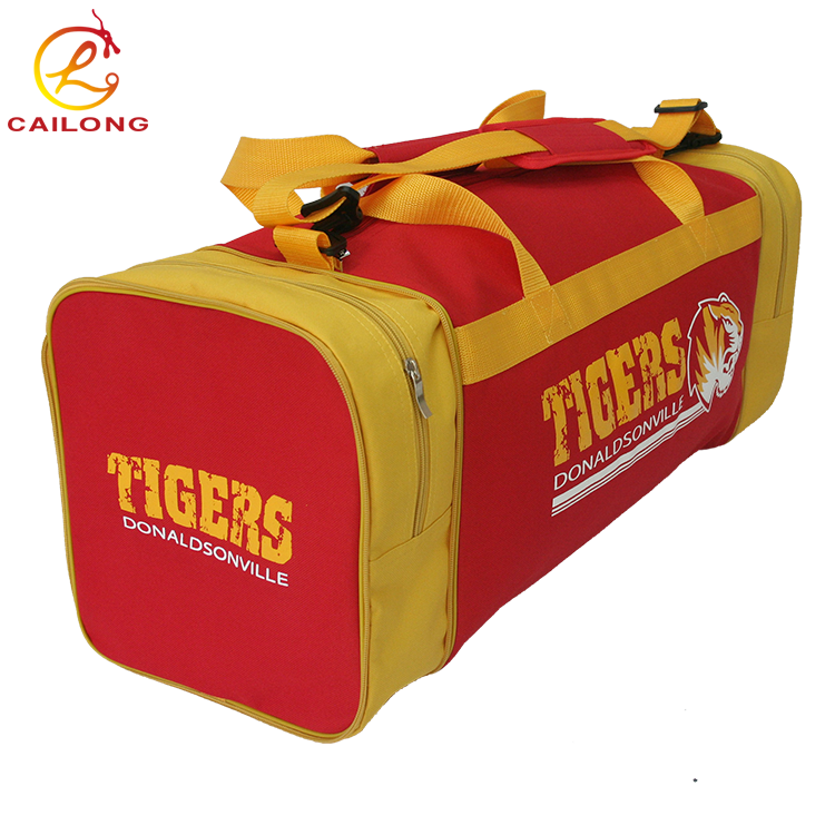 Lightweight outdoor sublimation gym duffle bag with shoe compartment