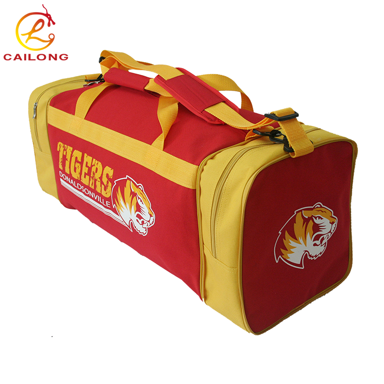 Lightweight outdoor sublimation gym duffle bag with shoe compartment