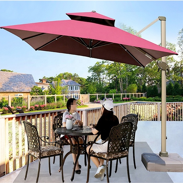 Luxury Custom Beach Cantilever Hanging Garden Parasol Outdoor Restaurant Swimming Pool Patio Umbrella