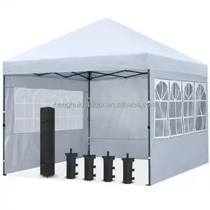 China  Manufacturer Tent Customized Folding Gazebo black Canopy Tent With Side Wall Printed Advertising Tent For Big Events