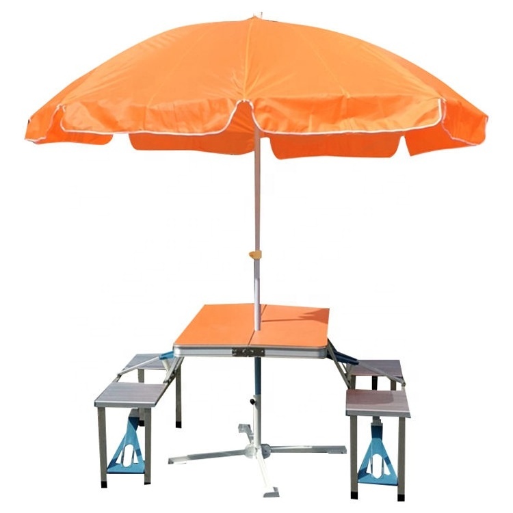 hot selling outdoor Portable Foldable Camping Picnic Table with Seats Chairs and Umbrella Hole