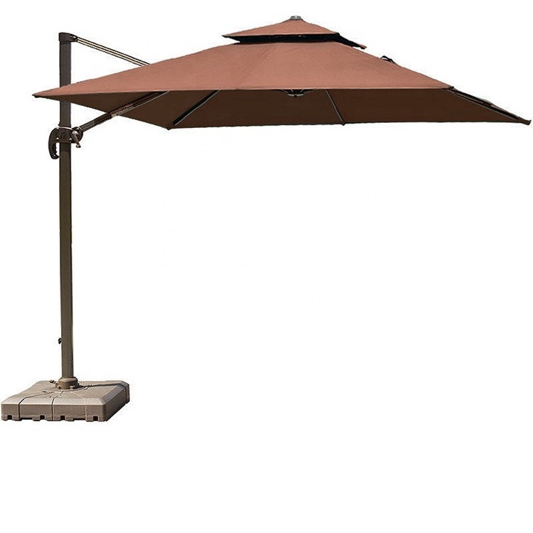 wholesale 3m 10 ft aluminium roma cantilever hanging patio garden outdoor umbrella