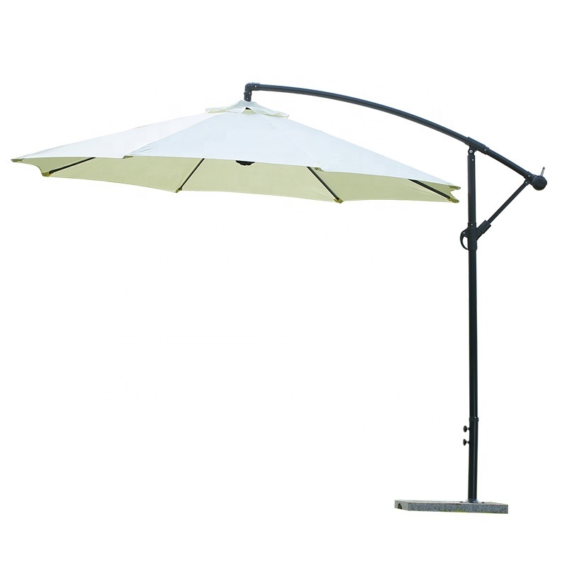 Outdoor Waterproof Cantilever Garden Beach Sun Canvas Parasol Hanging Banana Umbrella