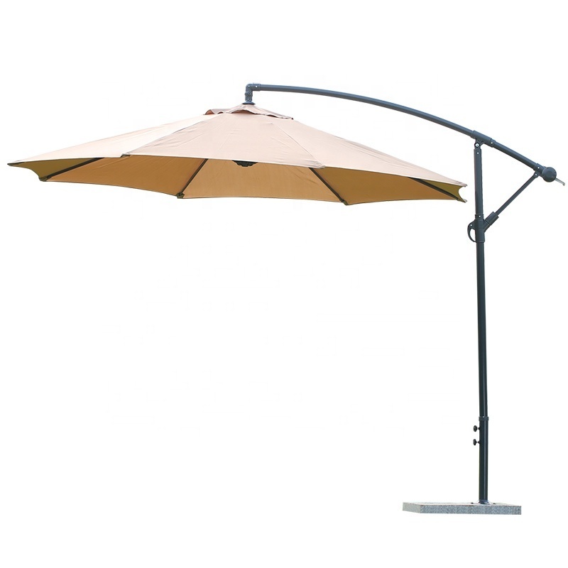 Outdoor Waterproof Cantilever Garden Beach Sun Canvas Parasol Hanging Banana Umbrella