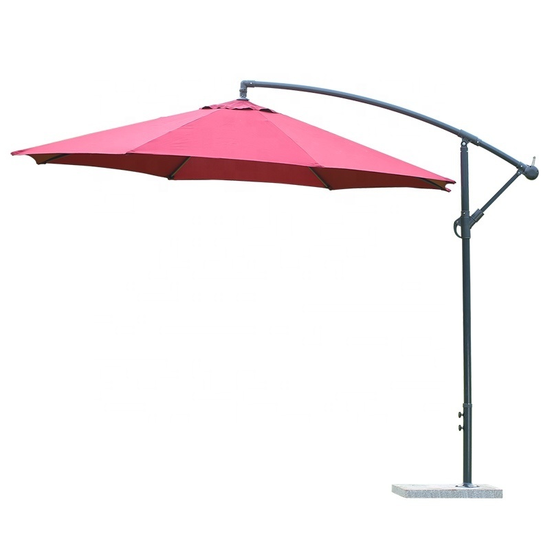 Outdoor Waterproof Cantilever Garden Beach Sun Canvas Parasol Hanging Banana Umbrella