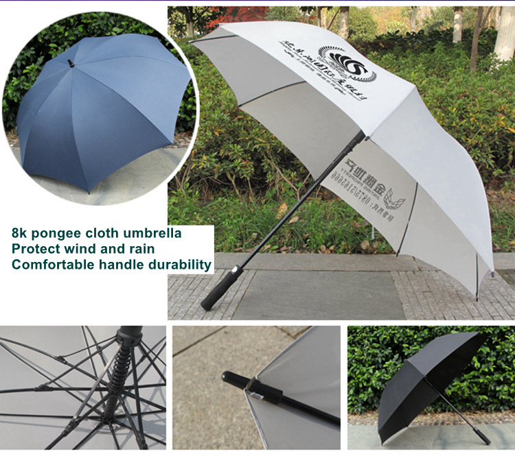 Automatic Open Golf Umbrella Extra Large Oversize Vented Windproof Waterproof Stick Umbrellas for sale