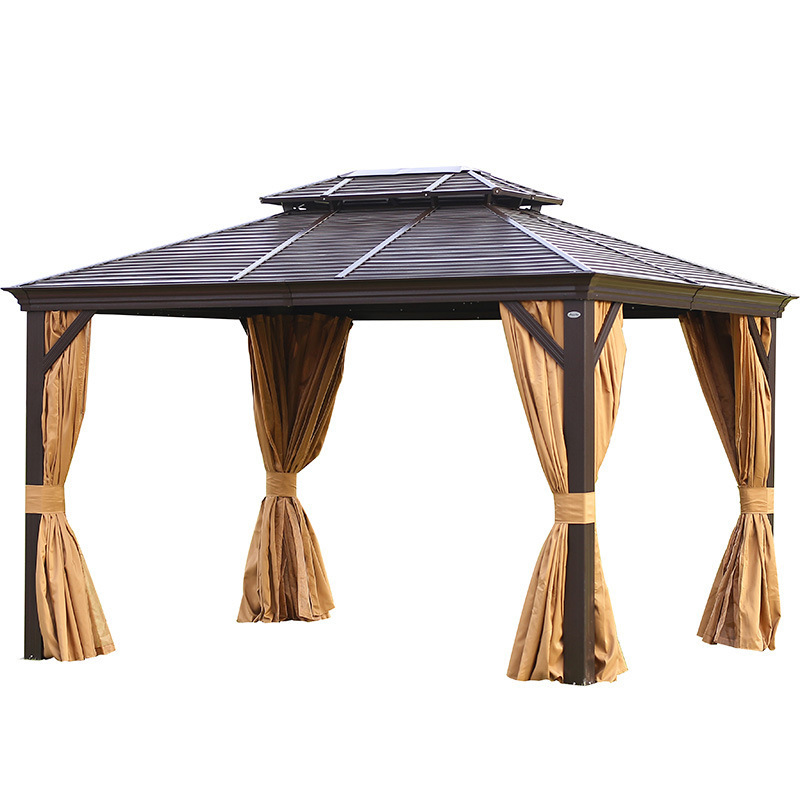 Hot Selling Aluminum Classic Steel China Outdoor Garden Gazebo With Curtain Manufacturers