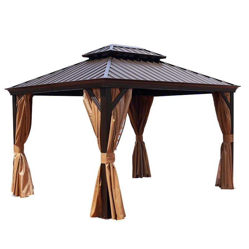 Hot Selling Aluminum Classic Steel China Outdoor Garden Gazebo With Curtain Manufacturers