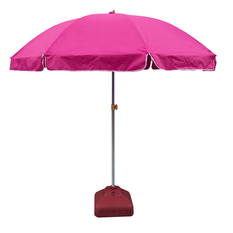 Wholesale Custom Outdoor Large pink Sun Umbrella Swimming Pool Beach Umbrella With Uv Protection