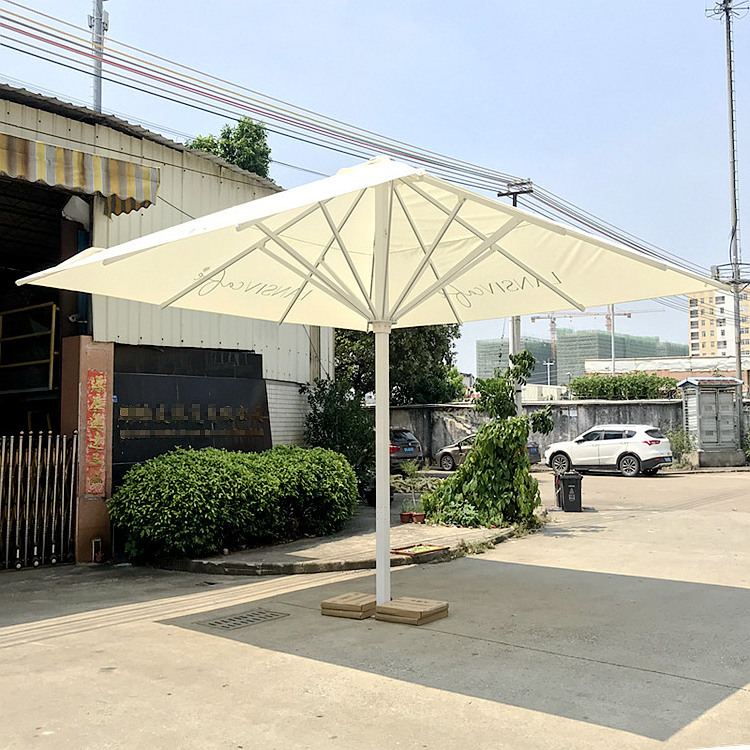 customized big size 4x4m,5x5m,6x6m huge outdoor umbrella beer coffee drink bar parasol telescopic patio umbrella