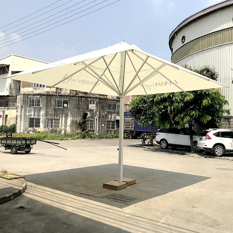 Heavy Duty 5M/6M/7M Large Outdoor big size hotel restaurant light LED Parasol Umbrella  parasol patio umbrellas supplier