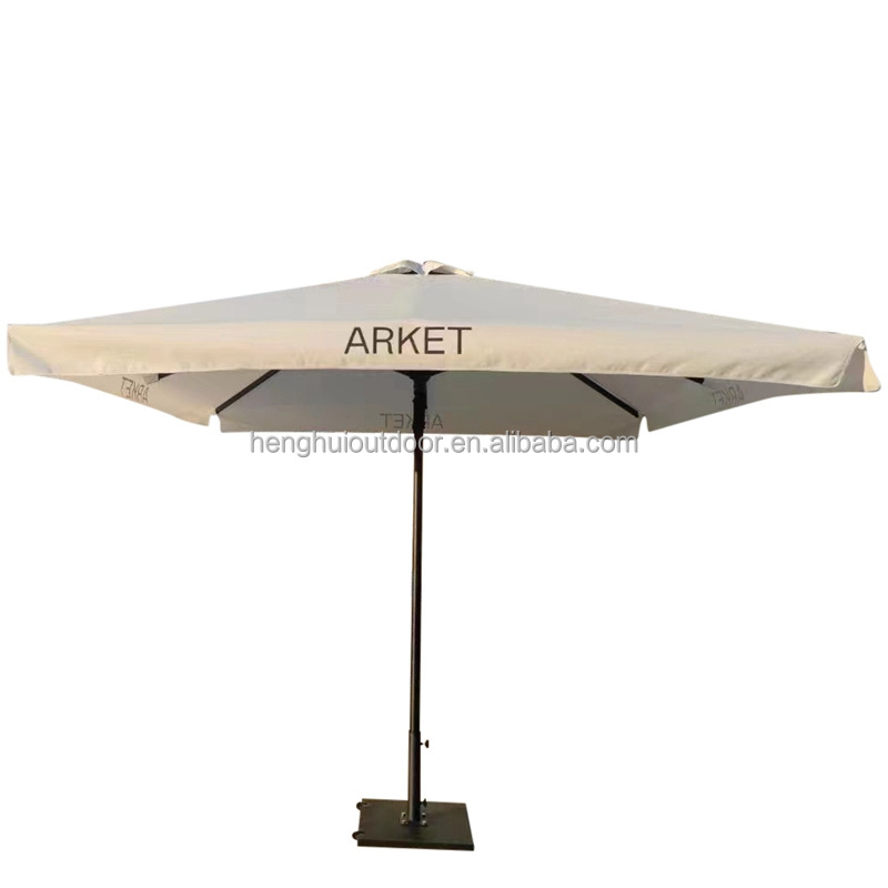 Customized logo umbrellas big patio square shape Umbrella Outdoor Beer Cafe Coffee Drink Restaurant Hotel Parasol