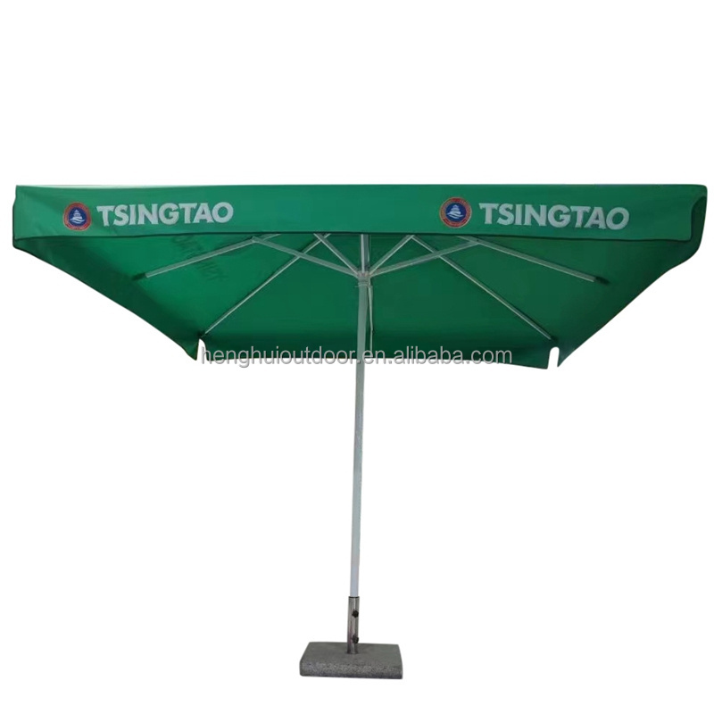 Customized logo umbrellas big patio square shape Umbrella Outdoor Beer Cafe Coffee Drink Restaurant Hotel Parasol