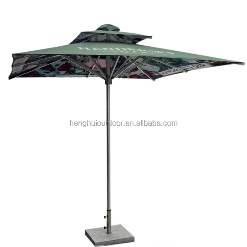 Customized logo umbrellas big patio square shape Umbrella Outdoor Beer Cafe Coffee Drink Restaurant Hotel Parasol