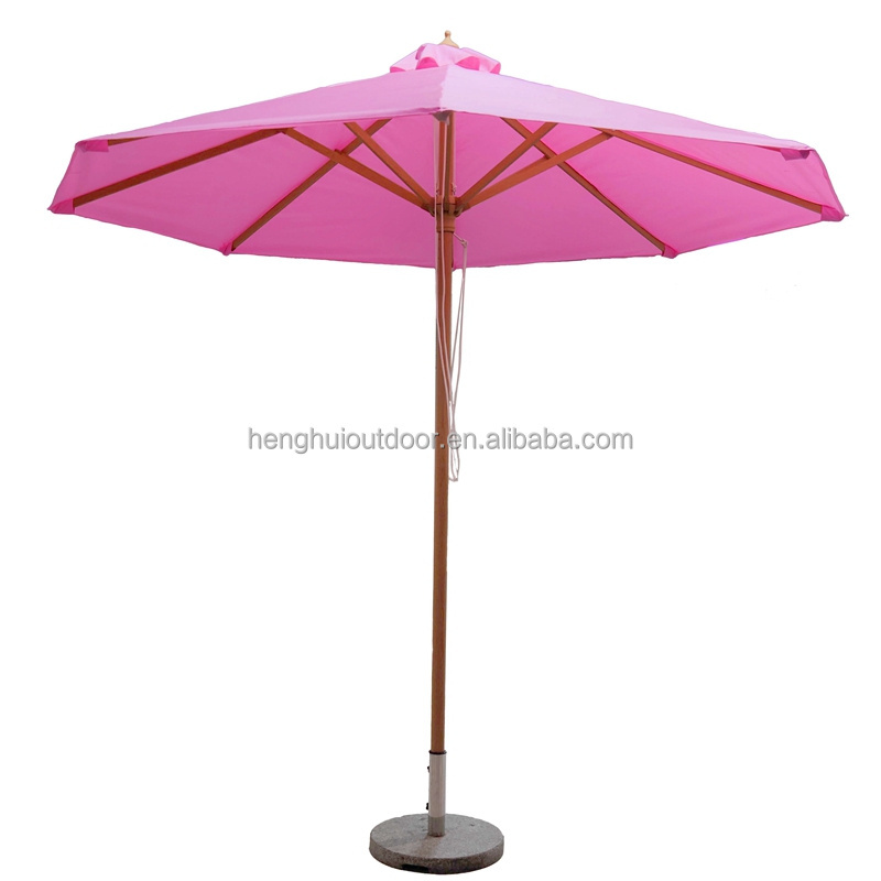 Outdoor patio parasol middle column umbrella garden standing guard round 3 meters advertising sun umbrellas with fringe