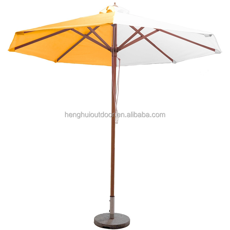 Outdoor patio parasol middle column umbrella garden standing guard round 3 meters advertising sun umbrellas with fringe