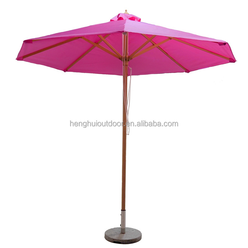 Outdoor patio parasol middle column umbrella garden standing guard round 3 meters advertising sun umbrellas with fringe