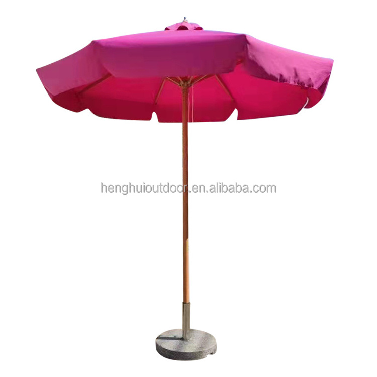 Outdoor patio parasol middle column umbrella garden standing guard round 3 meters advertising sun umbrellas with fringe