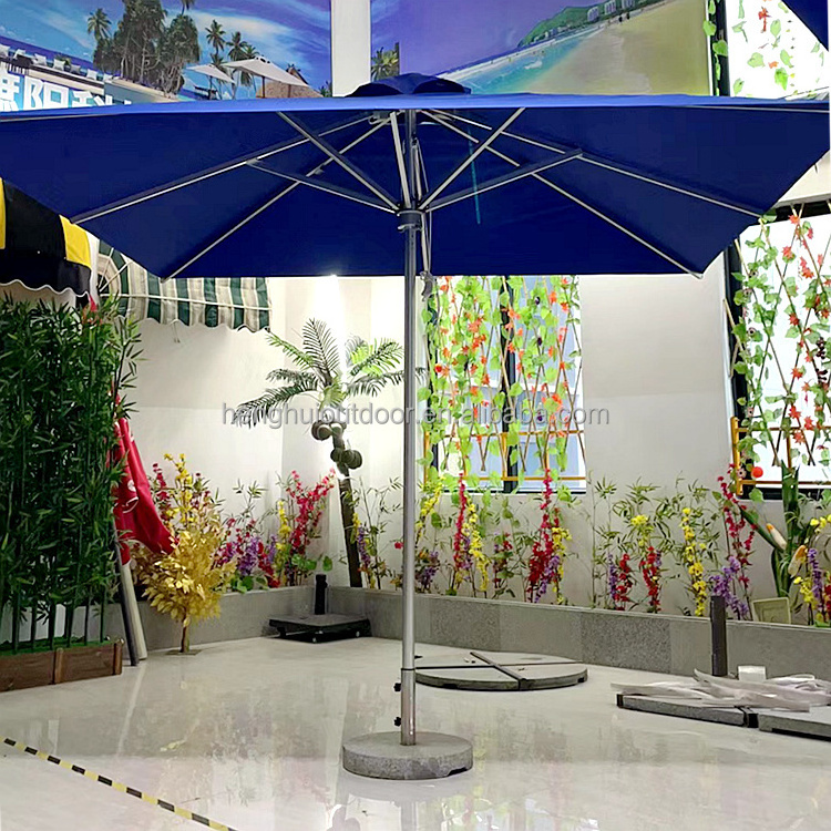 Factory supplier Outdoor umbrella  Luxury 10ft Square Parasol Aluminium Patio Garden Umbrella swimming pool Umbrella Commercial