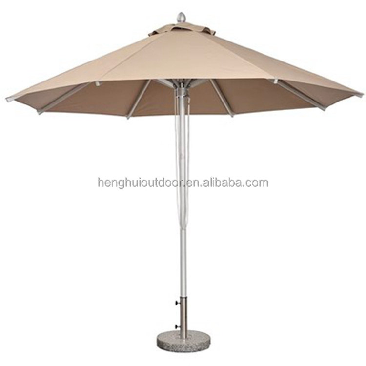 High Quality Beach Restaurant Outdoor Commercial Table Big Size Middle Pole Parasol Umbrellas  Aluminium Patio Umbrella