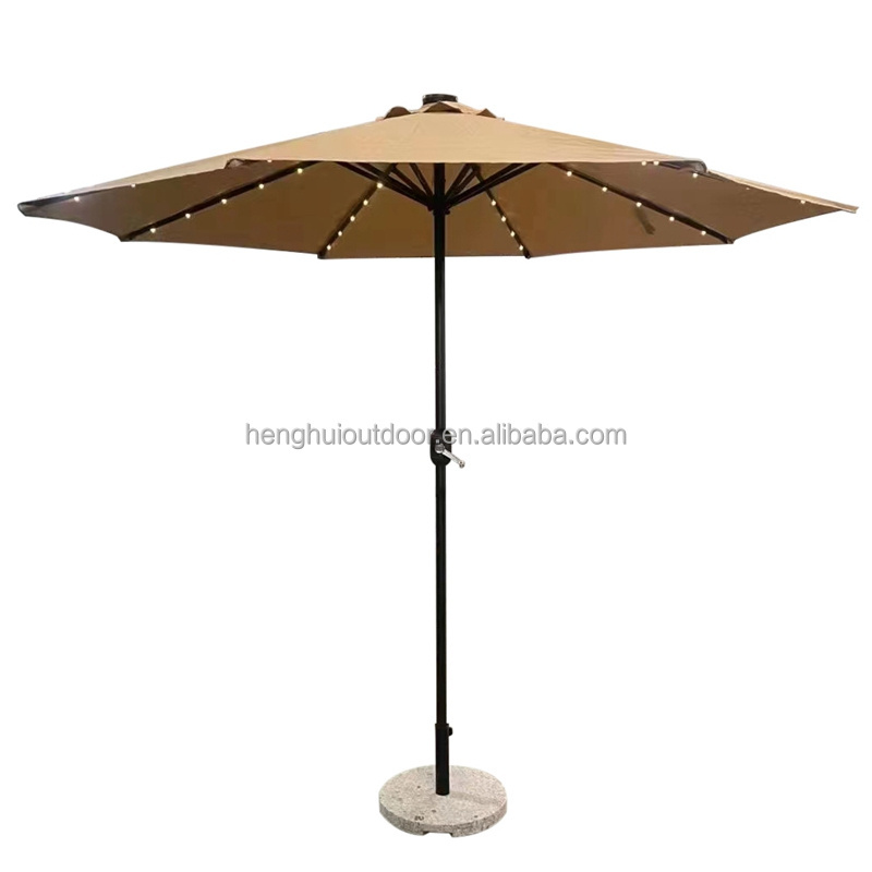 High Quality Beach Restaurant Outdoor Commercial Table Big Size Middle Pole Parasol Umbrellas  Aluminium Patio Umbrella