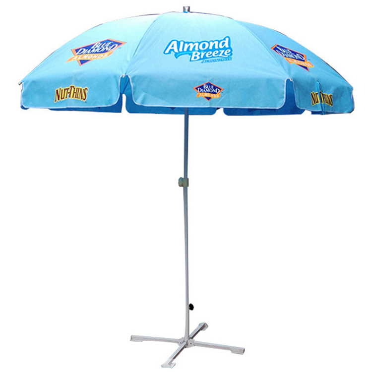 wholesale windproof summer market pool restaurant promotional umbrellas sun shade custom parasol outdoor patio beach umbrella