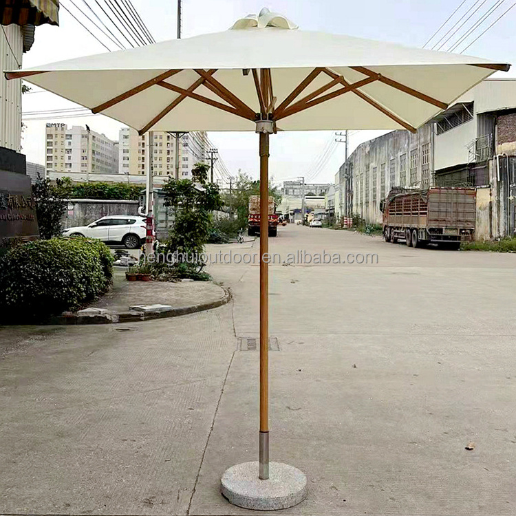 Wholesale straight pole outdoor sun umbrella rain proof sunshade villa garden shop parasols courtyard leisure beach umbrella