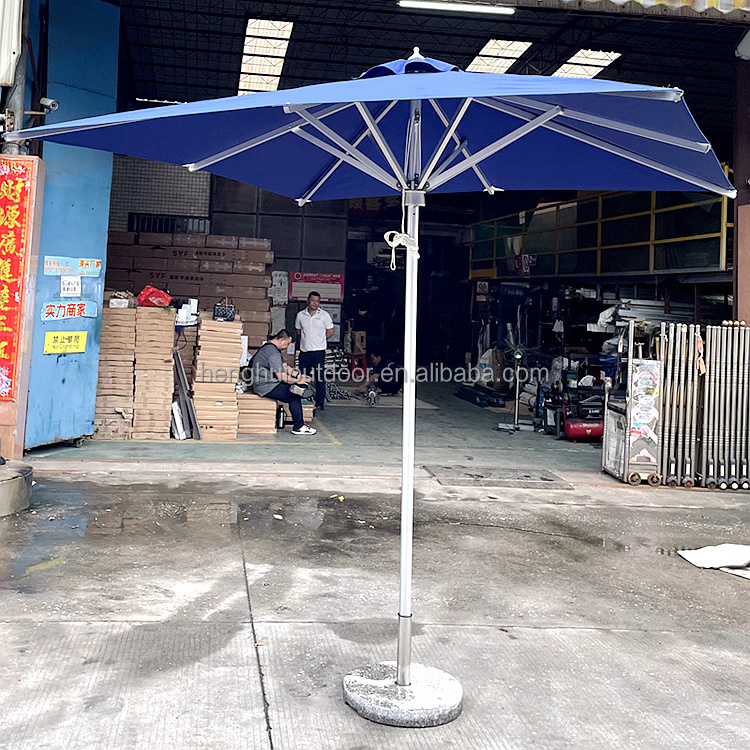 Wholesale straight pole outdoor sun umbrella rain proof sunshade villa garden shop parasols courtyard leisure beach umbrella