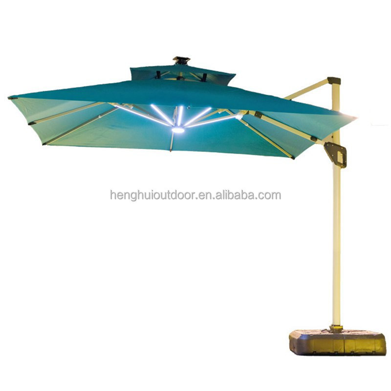 outdoor dining table patio Roman umbrella solar panel aluminium beach umbrellas wholesale traditional balinese parasols