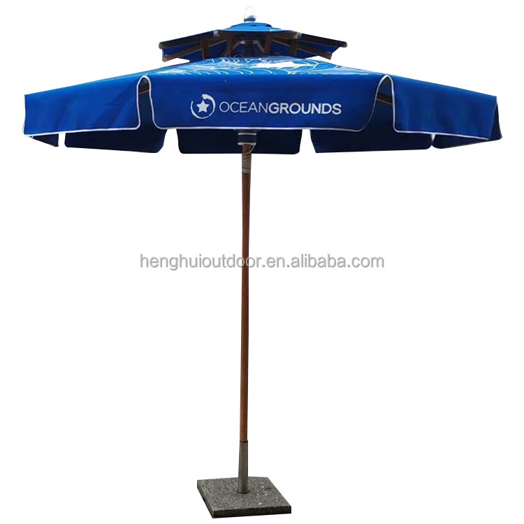 Wind and waterproof Protection Garden patio Umbrella Logo Printed Fancy Parasol Pagoda Sunshade drink Umbrella