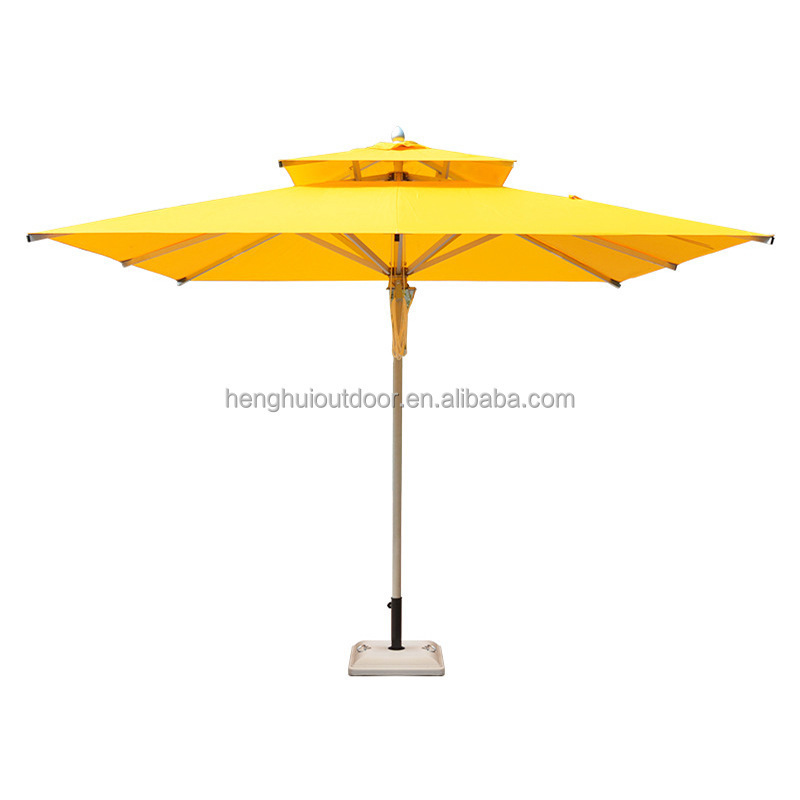 Pink color Superior Quality Aluminum Frame Furniture umbrellas Huge 3m Radii round Patio parasol with Table  for Hotel Pool Use