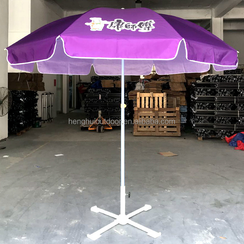 Heavy Duty Outdoor Advertising Custom Design Beach Umbrella with Digital Logo Print Sun Smart Promotional Umbrella For sale